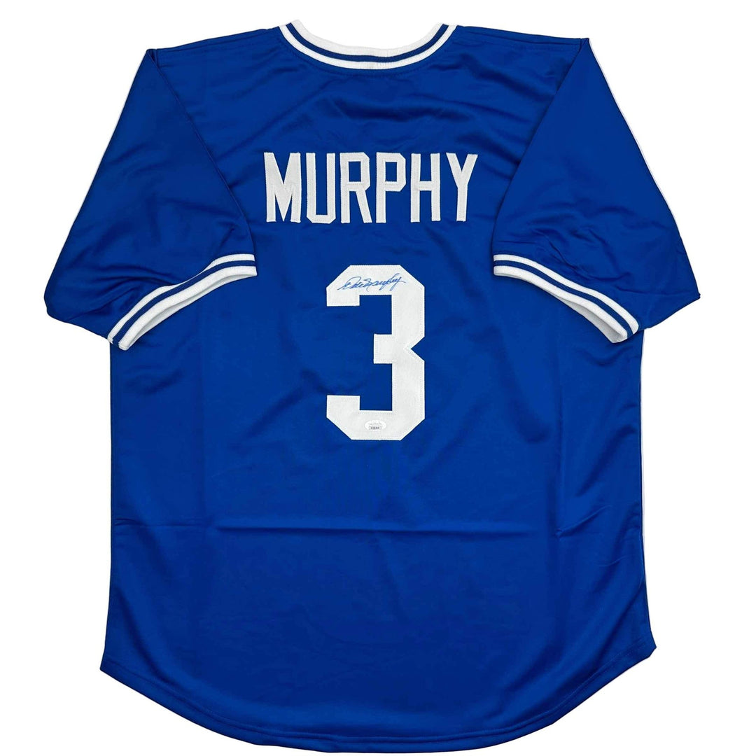 Autographed/Signed DALE MURPHY Atlanta Royal Blue Baseball Jersey JSA COA Auto
