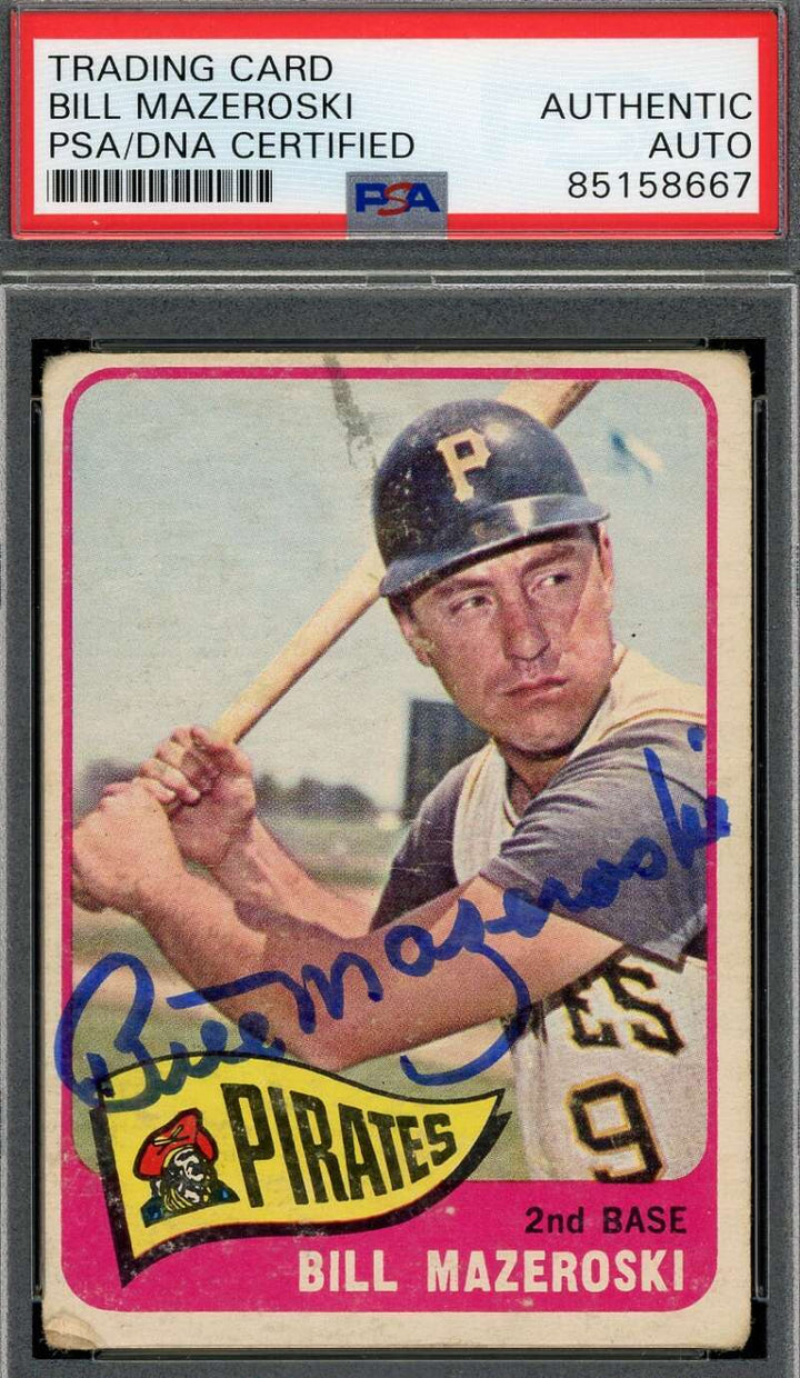 Bill Mazeroski PSA DNA Coa Signed 1965 Topps Autograph