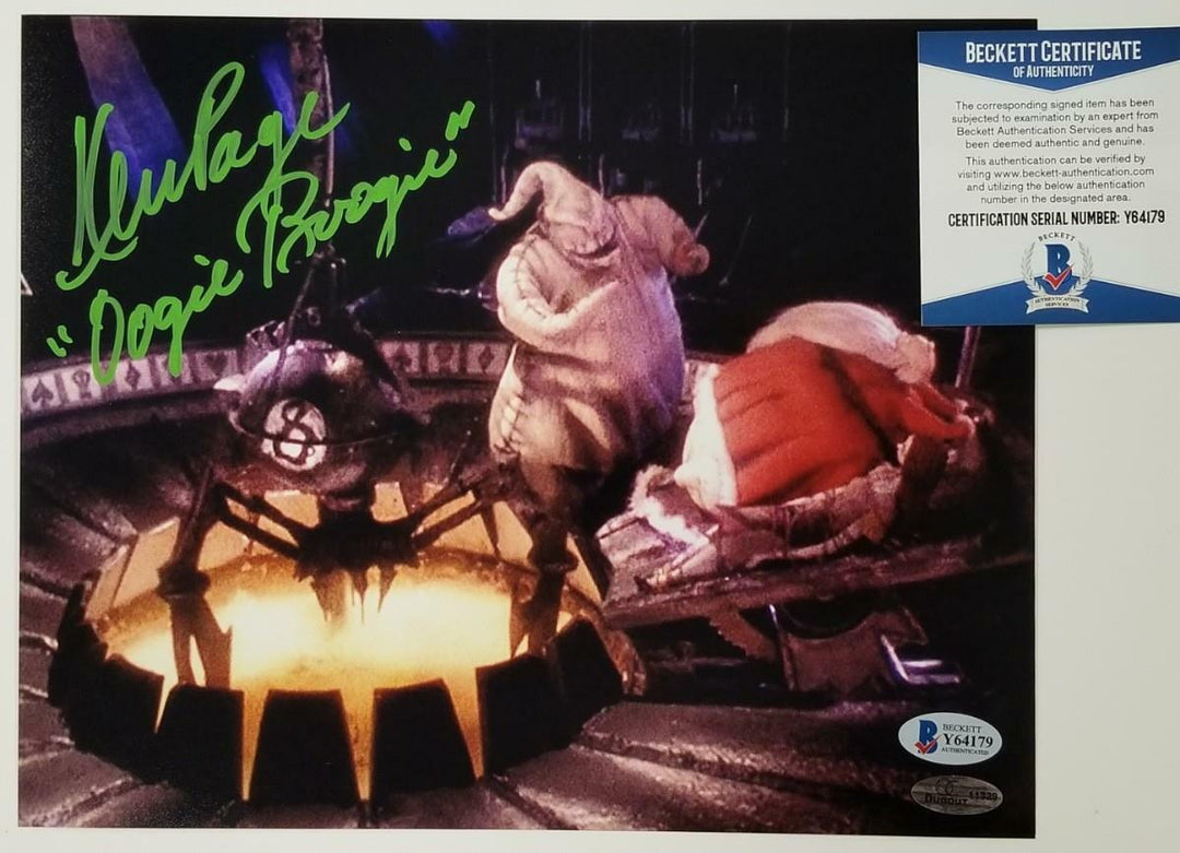 Ken Page signed Nightmare Before Christmas 8x10 Photo #13 Oogie Boogie ~ BAS COA