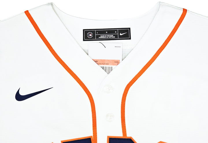 Houston Astros Yordan Alvarez Auto Signed White Nike Jersey Size L Beckett Wit