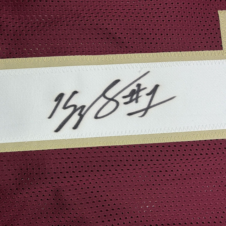 Autographed/Signed Kelvin Benjamin Florida State Maroon Jersey Beckett COA