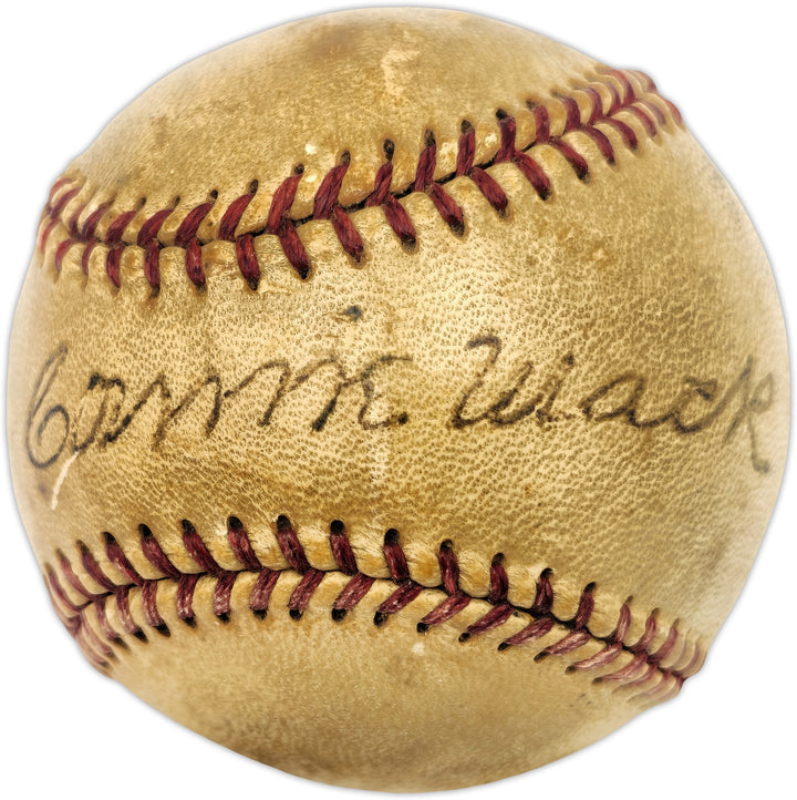 Connie Mack Signed Official League Baseball Philadelphia A's Beckett #AE31059