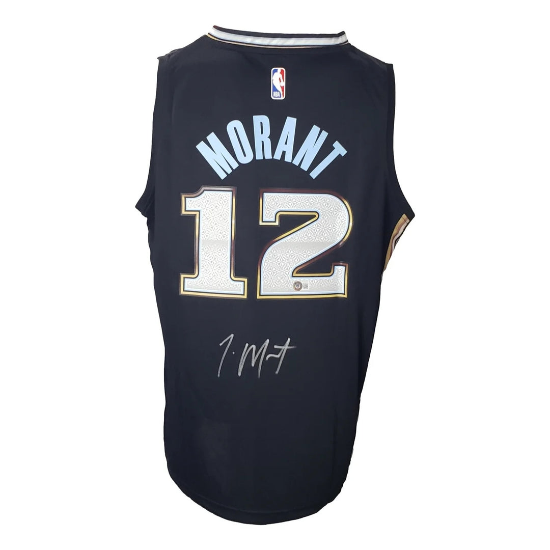 Ja Morant Signed Memphis Grizzlies White Fanatics Basketball XL Jersey BAS