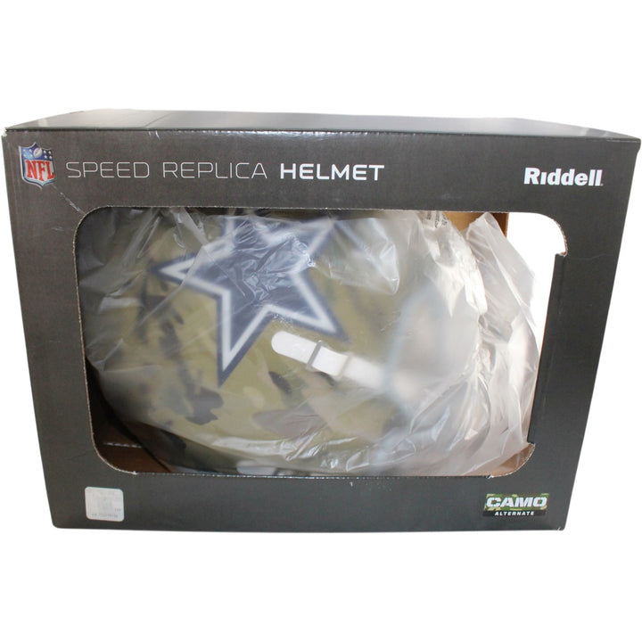 Dak Prescott Autographed/Signed Dallas Cowboys F/S Camo Helmet Beckett 56327