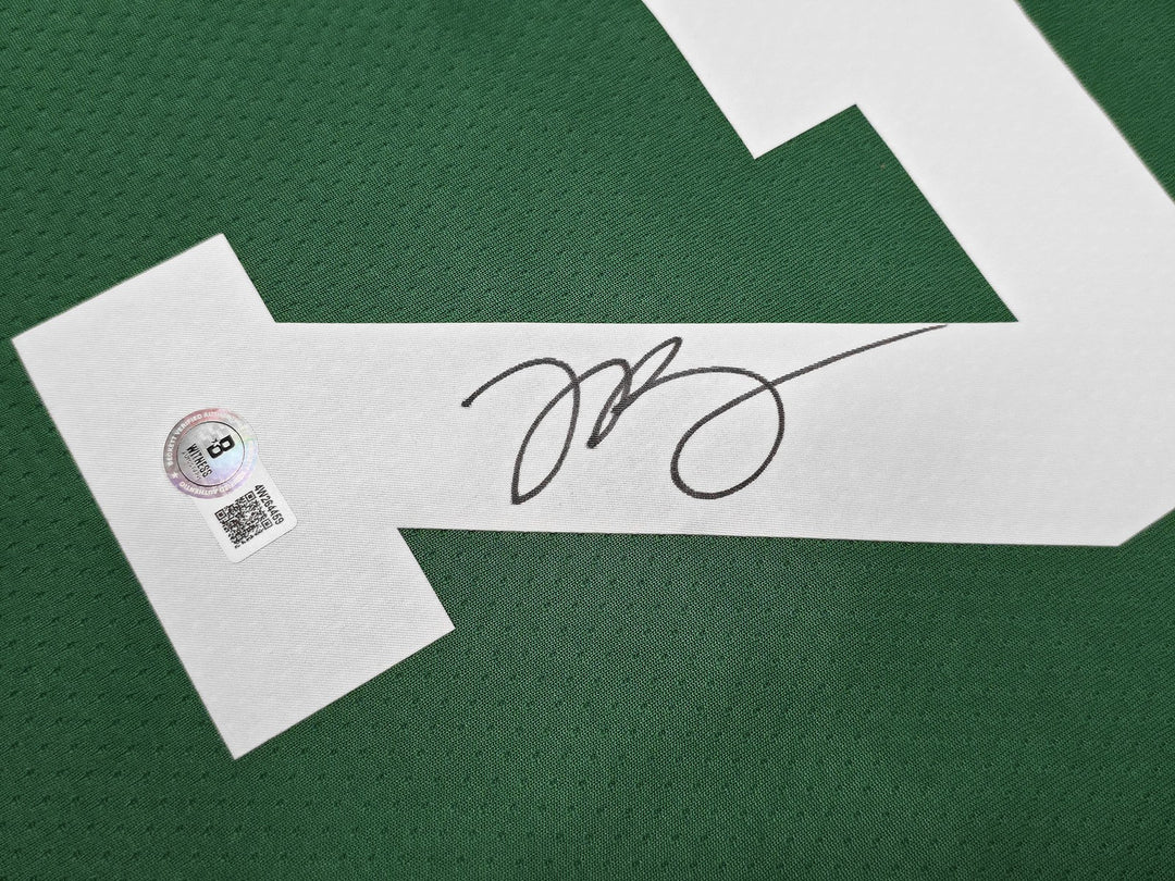 Celtics Jaylen Brown Auto Green Nike Swingman Edition Jersey Size 52 Beckett Wit
