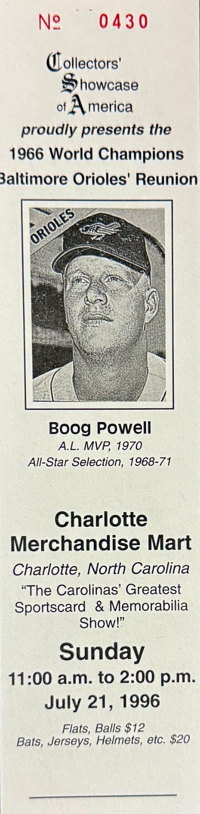 Boog Powell signed Baltimore Orioles MLB 8x10 Photo Framed dings- COA-  (AL MVP)