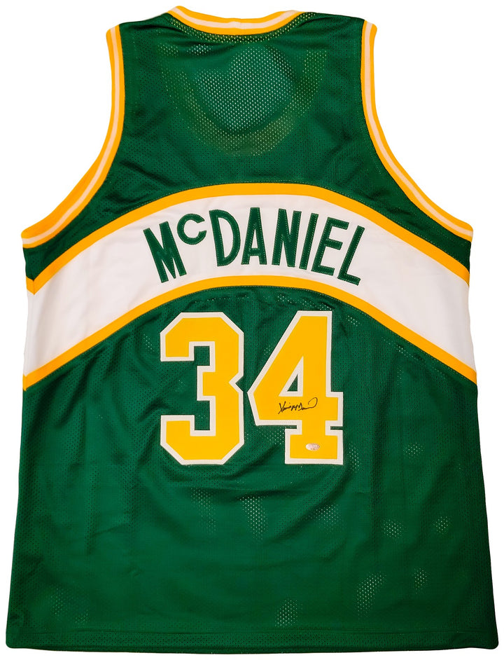 Seattle Supersonics Xavier McDaniel Signed Green Jersey MCS Holo