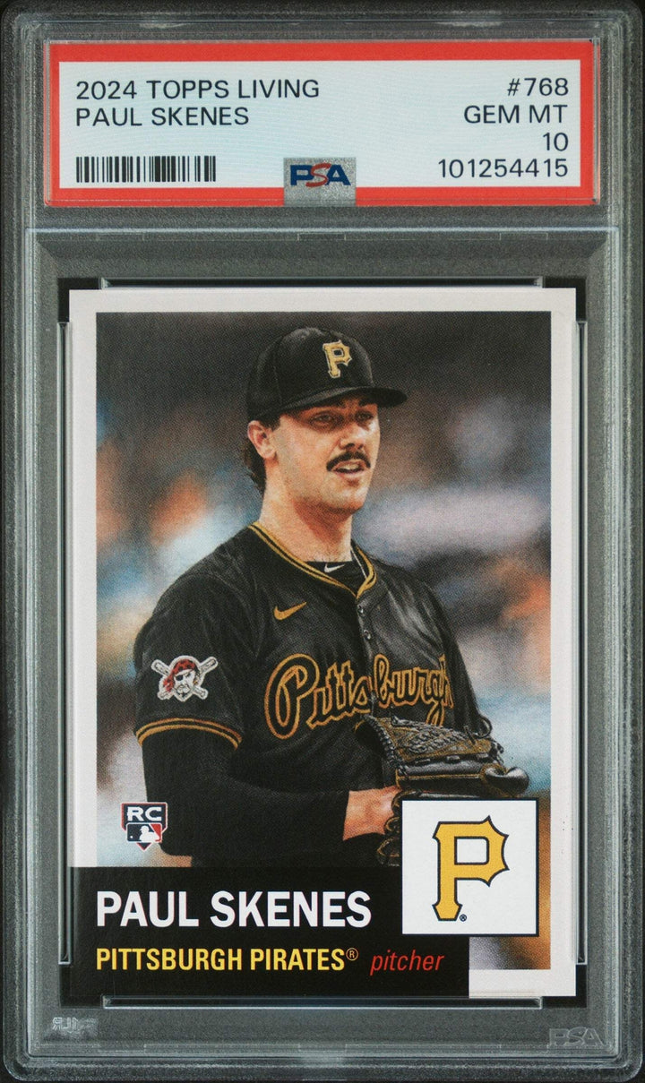 Graded 2024 Topps Living Paul Skenes #768 Rookie Baseball Card PSA 10 Gem Mint