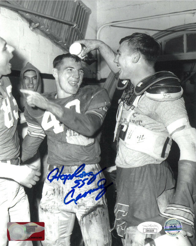 Howard "Hopalong" Cassady signed Ohio State Buckeyes NCAA B&W 8x10 Photo - JSA