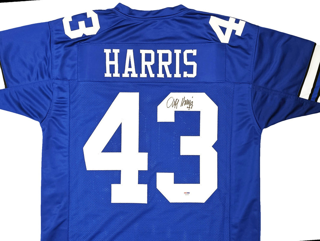 Dallas Cowboys Cliff Harris Autographed Signed Blue Jersey PSA/DNA