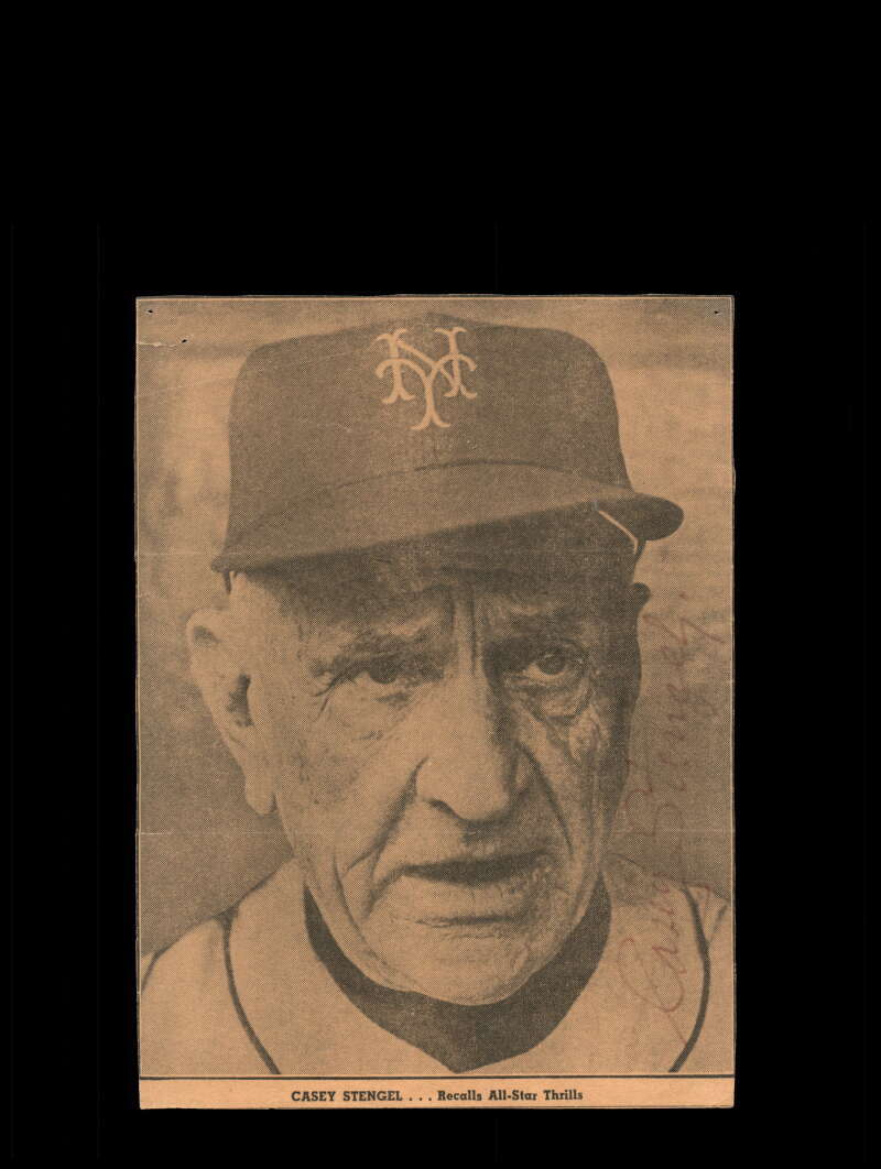 Casey Stengel PSA DNA Signed  6x9 Photo Autograph