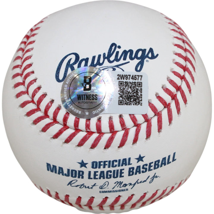 David Ortiz Autographed Boston Red Sox OML Baseball Our F'n City Beckett 50927