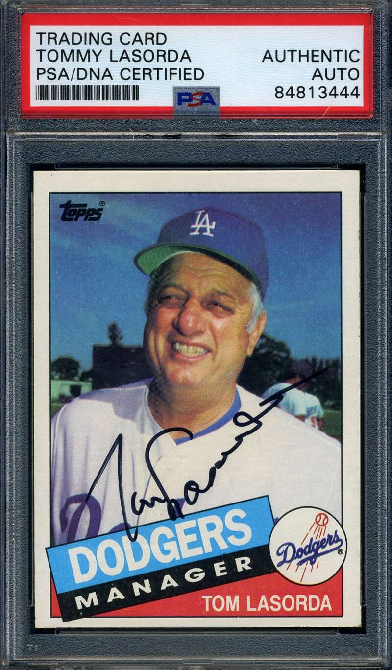 Tommy Lasorda PSA DNA Signed 1985 Topps Autographed