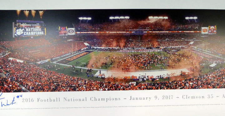 Deshaun Watson Signed 13x40 Panoramic Photo Clemson Tigers Beckett BAS