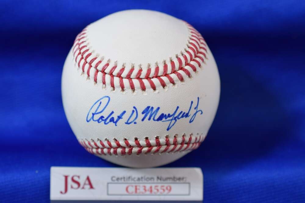 Robert Manfred Jr JSA COA Autograph OML Major League Signed Baseball