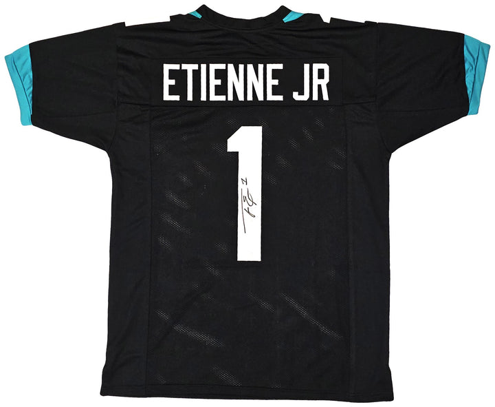 Jacksonville Jaguars Travis Etienne Signed Black Jersey Beckett Wit