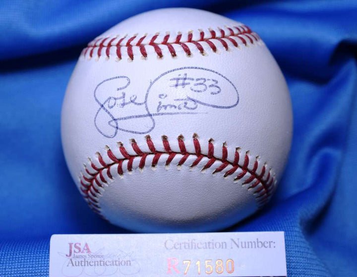 Jose Lima D.2010 Jsa Coa Hand Signed Major League Autograph Baseball