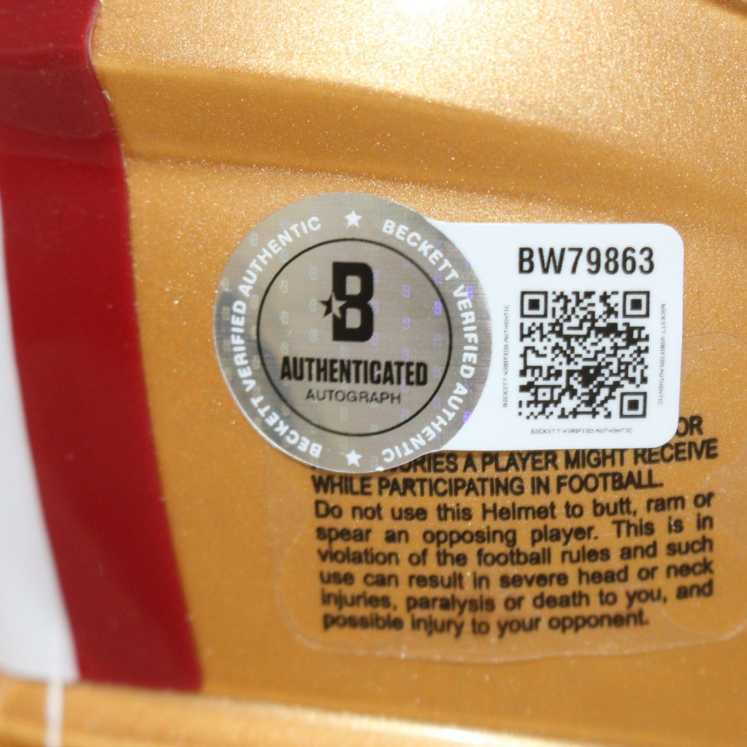 Fred Warner Autographed/Signed San Francisco 49ers Mini Helmet Beckett 56474