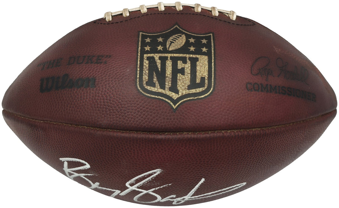 Barry Sanders Signed Official NFL Leather Game Prepped Football Lions Beckett