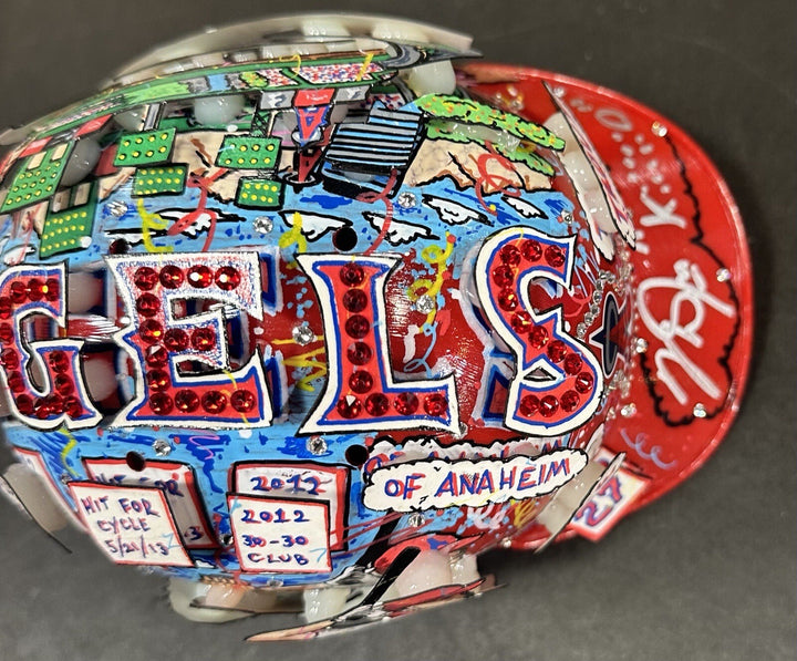 Mike Trout Signed Fazzino 3D Pop Art Angels Mini Helmet Kiiiiid /27 Auto MLB COA