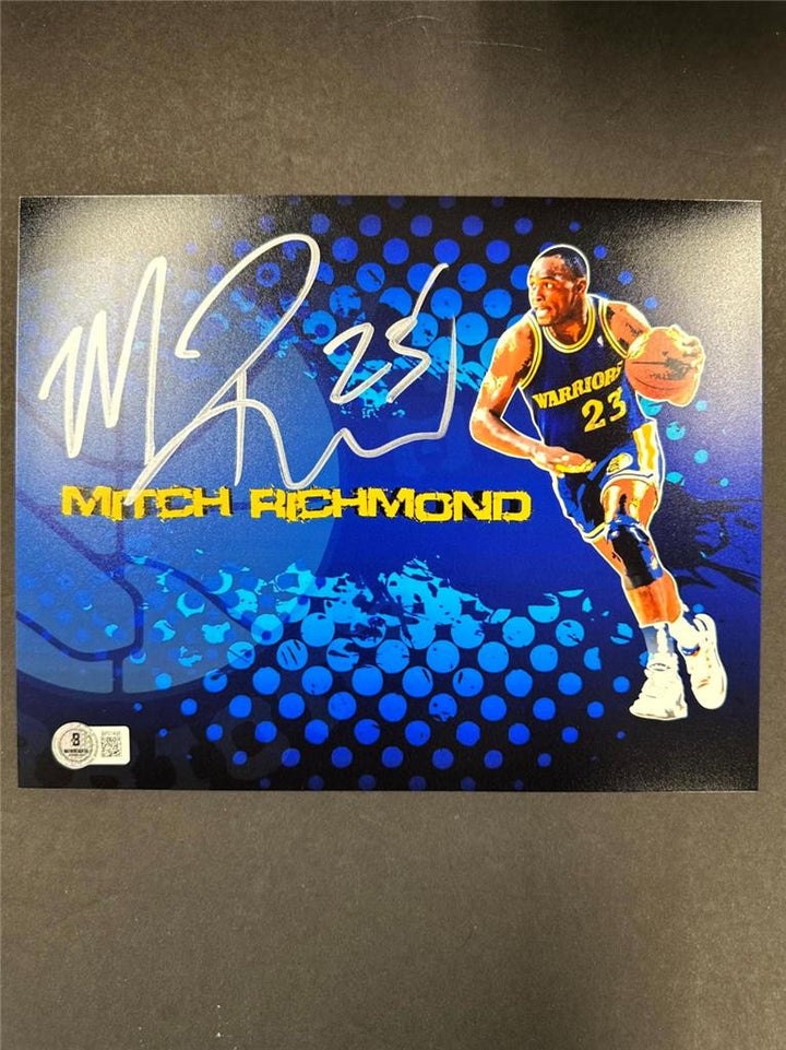 Mitch Richmond autograph signed Golden State Warriors 8x10 Photo ~ BAS Beckett