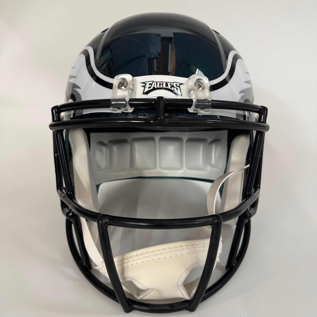 Autographed/Signed JASON KELCE Eagles Full Size F/S Helmet PSA COA