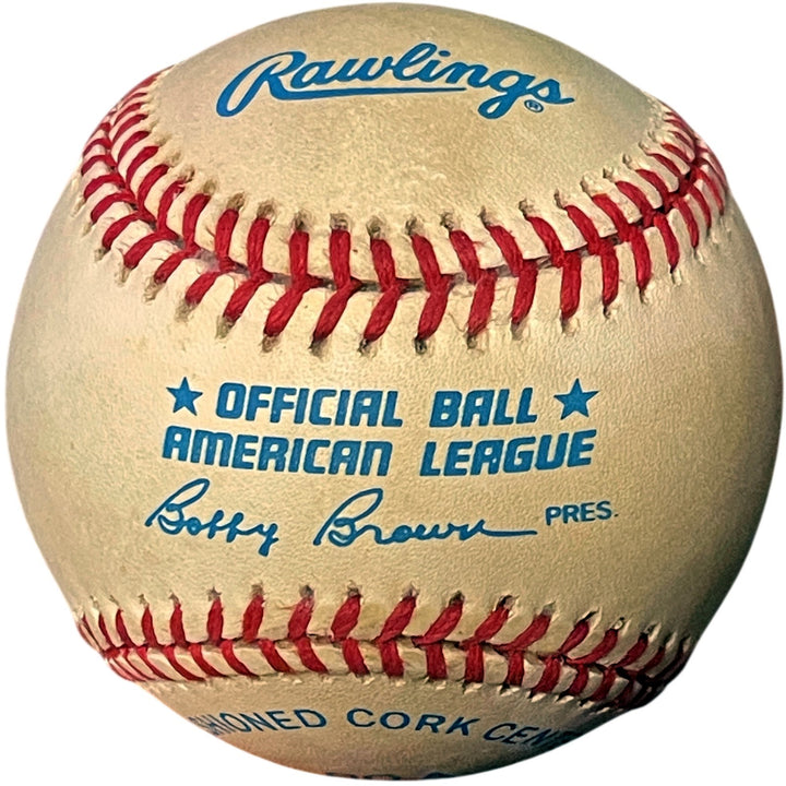 Brooks Robinson signed ROAL Rawlings Official American League Baseball toned-COA