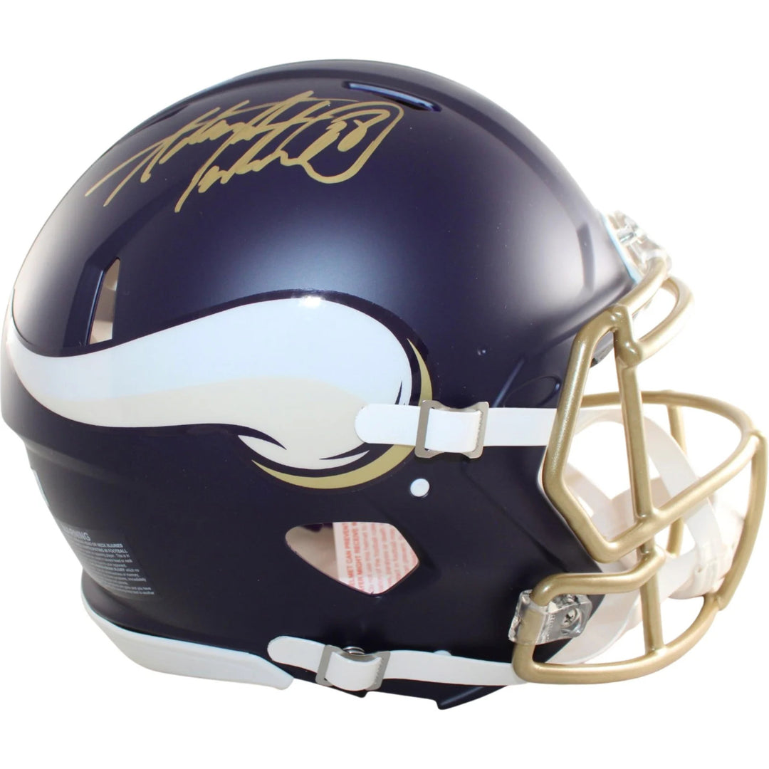 Adrian Peterson Signed Minnesota Vikings Helmet Proline Rival Becket WIT 58832