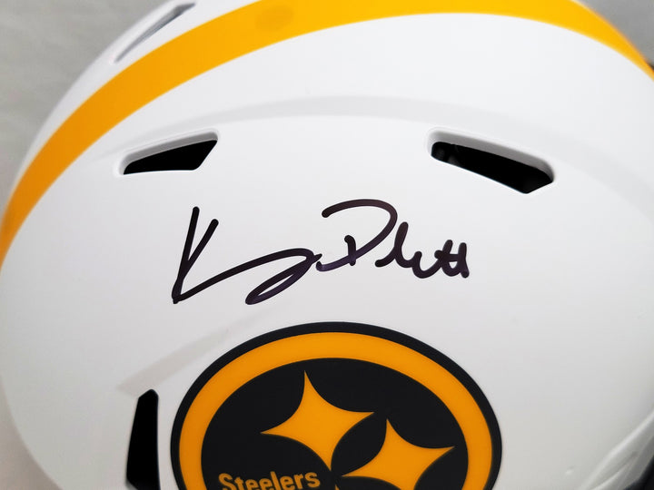 Kenny Pickett Auto Steelers Lunar Eclipse White Full Size Auth Speed Helmet BAS