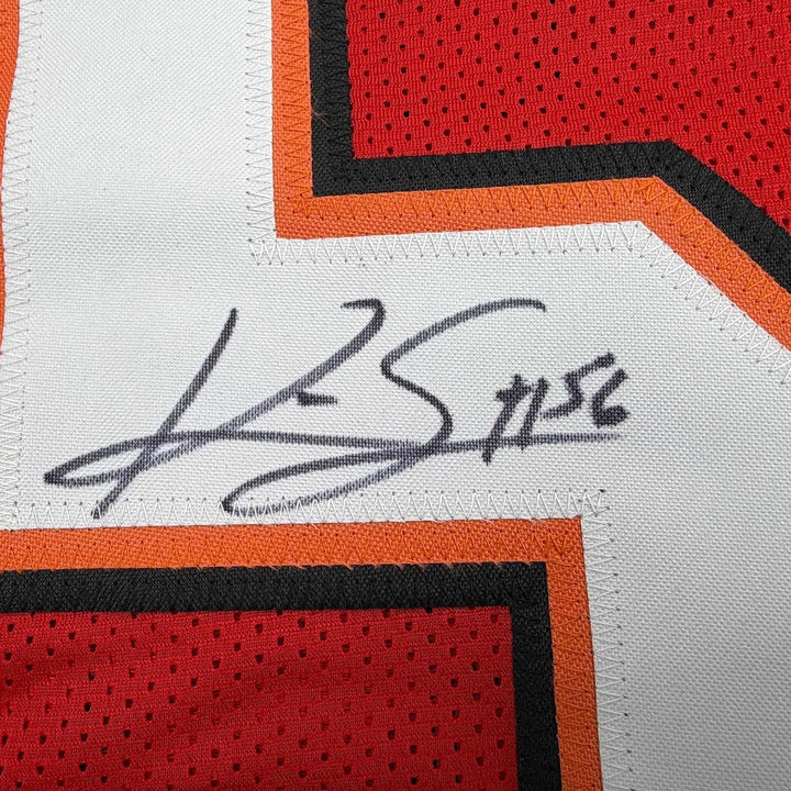 Framed Autographed/Signed Kwon Alexander 35x39 Tampa Bay Red Jersey JSA COA