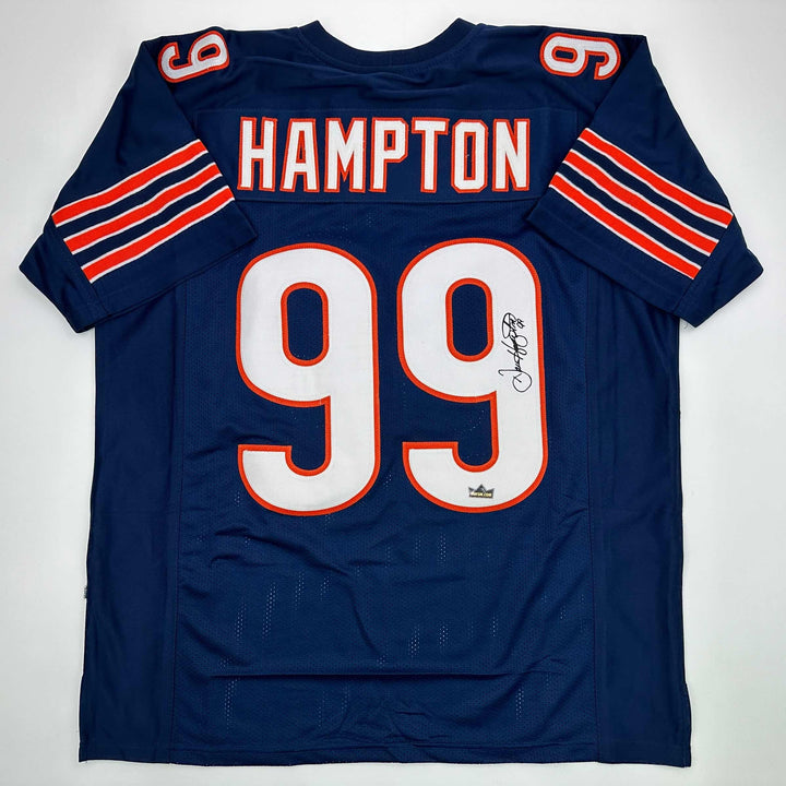 Facsimile Autographed Dan Hampton Chicago Blue Reprint Jersey Size Men's XL