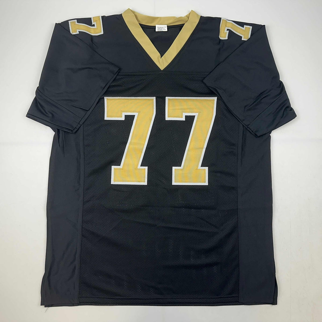 Facsimile Autographed Willie Roaf New Orleans Black Reprint Jersey Size Men's XL
