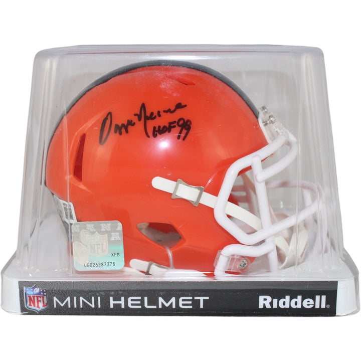 Ozzie Newsome Autographed/Signed Cleveland Browns 2024 Mini Helmet Beckett 50845