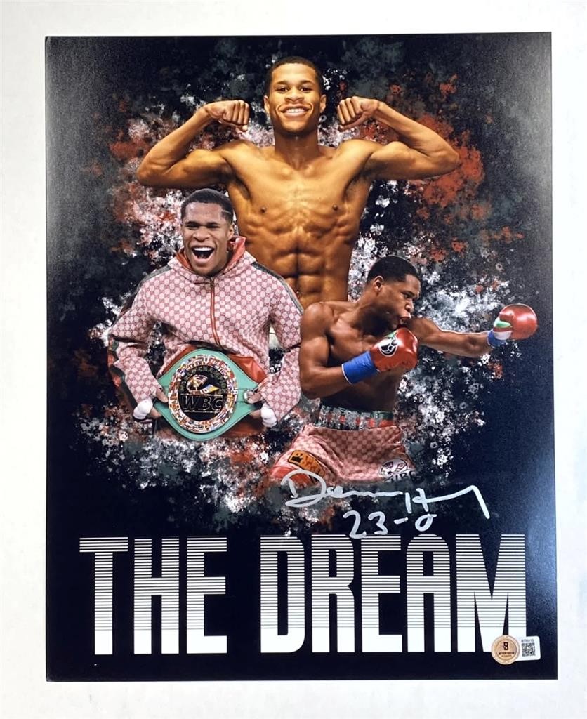 Devin Haney signed "23-0" 11x14 photo boxing autograph ~ Beckett BAS