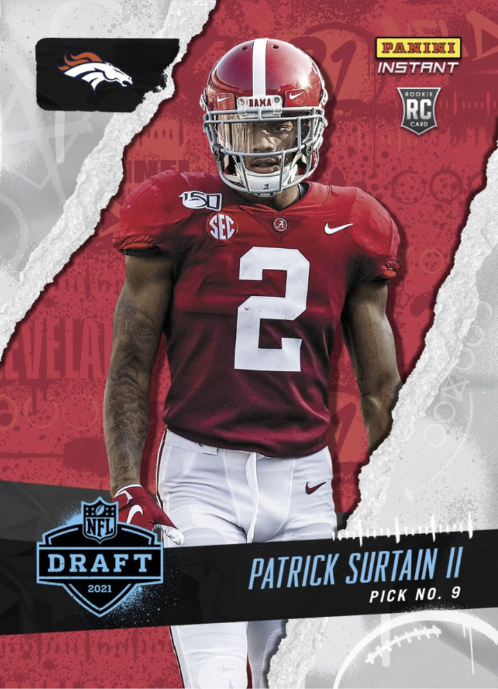 2021 PATRICK SURTAIN II NFL DRAFT NIGHT PICK NO. 9 PANINI INSTANT ROOKIE CARD #8