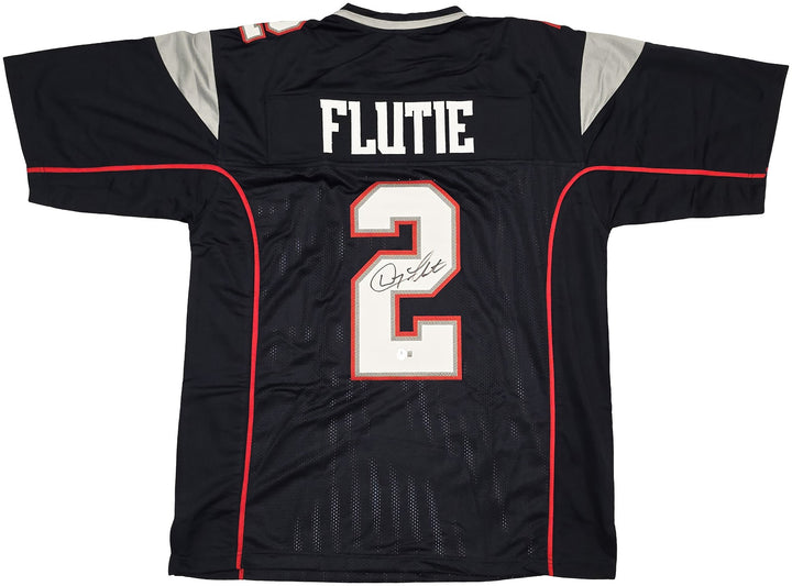 New England Patriots Doug Flutie Signed Blue Jersey Beckett Witness