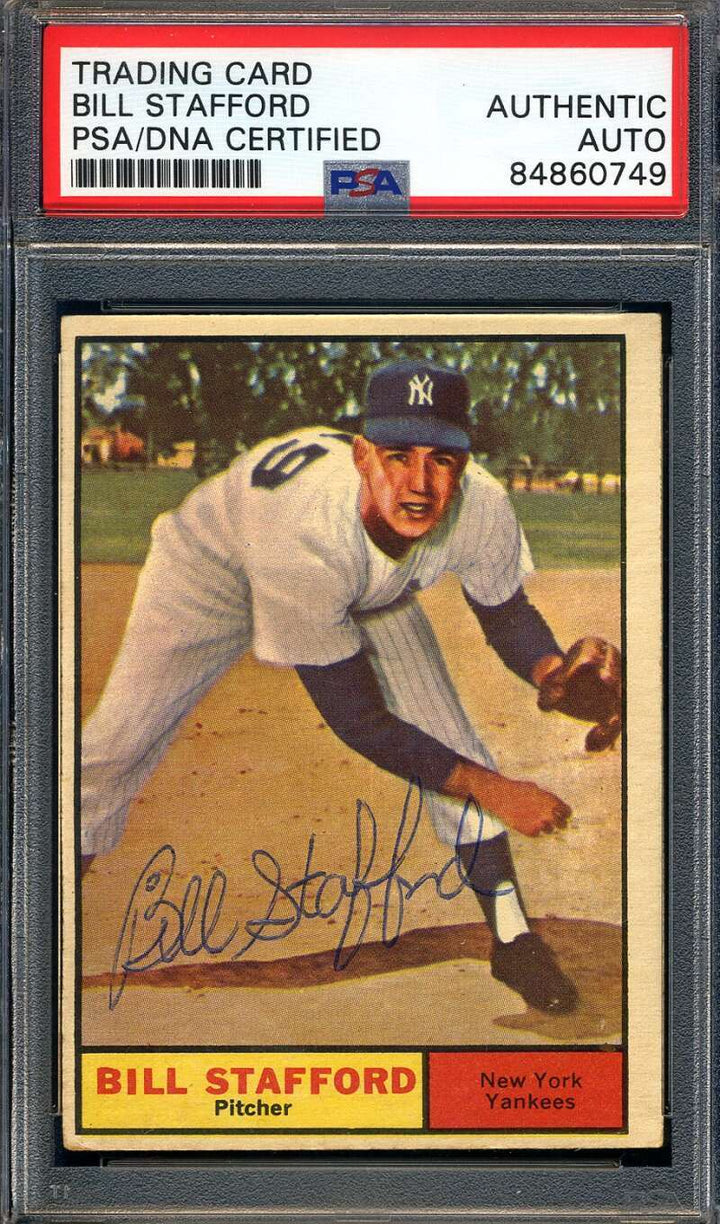 Bill Stafford PSA DNA Signed 1961 Topps Yankees Autograph