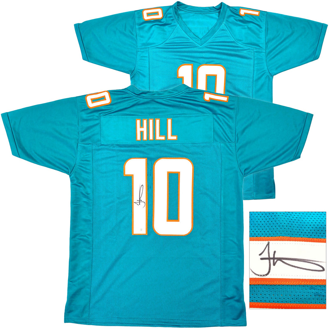 Miami Dolphins Tyreek Hill Signed Teal Jersey Beckett Wit