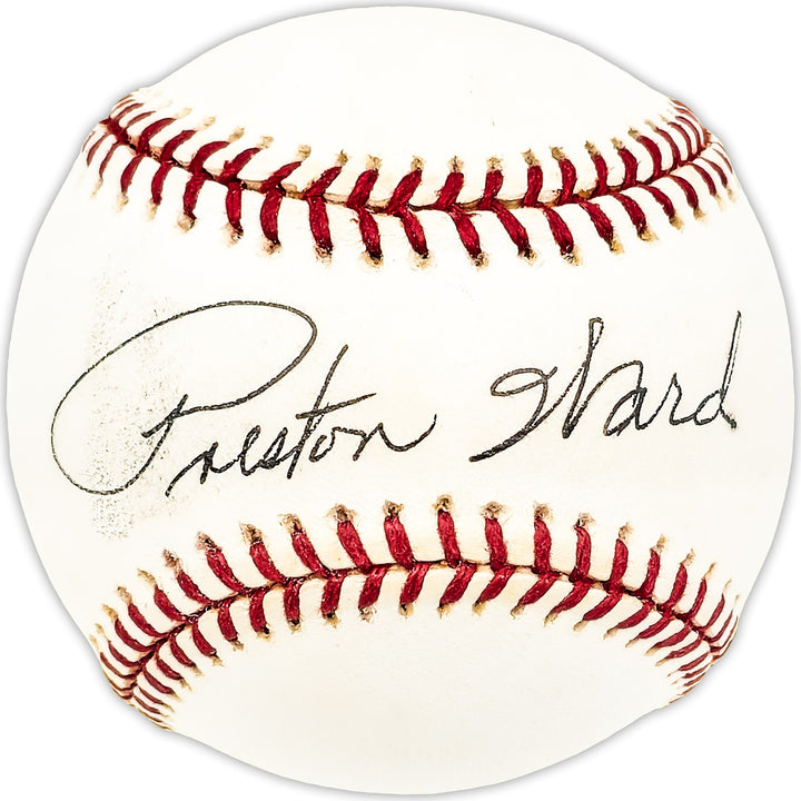 Preston Ward Signed Official NL Baseball Los Angeles Dodgers, Cubs Beckett QR