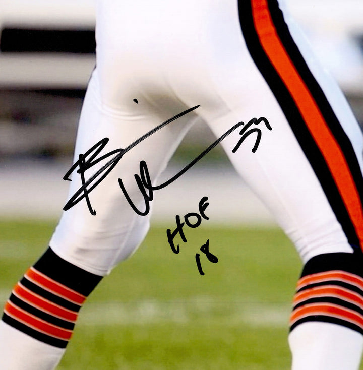 Brian Urlacher Signed 16x20 Photo Chicago Bears "HOF 18" Beckett BAS Witness