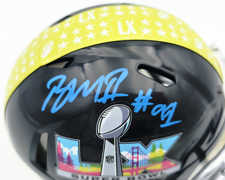 Byron Murphy II Signed Seahawks Black SB LX Logo Speed Mini Helmet MCS Holo