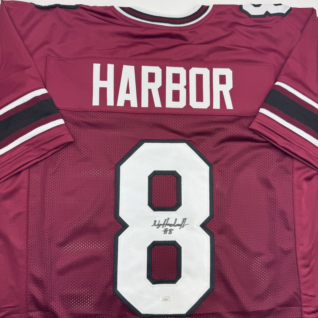 Autographed/Signed Nyck Harbor South Carolina Maroon College Jersey JSA COA