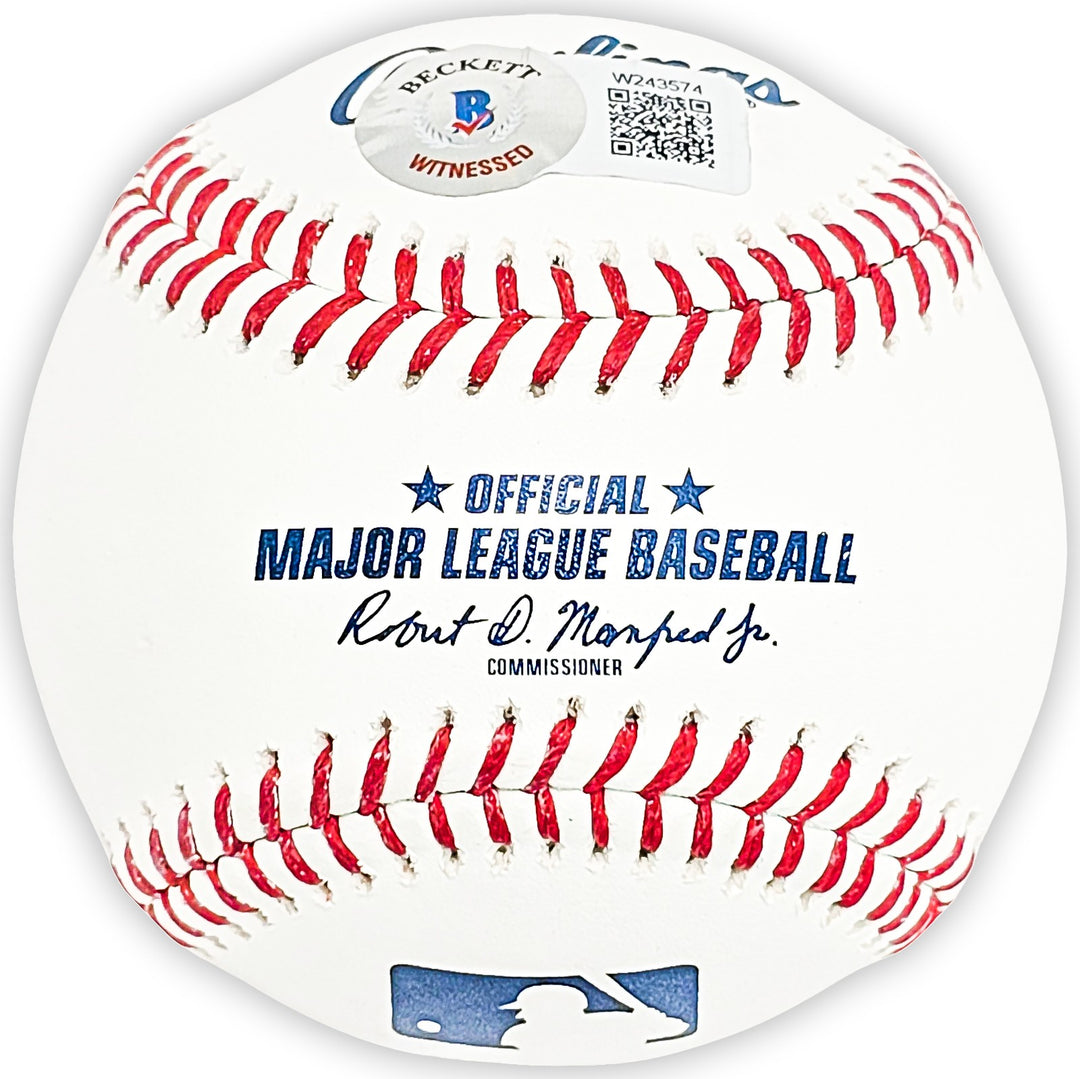 Ken Griffey Jr. Signed Official MLB Baseball Mariners "HOF 16" Beckett Witness