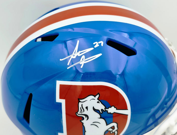 Steve Atwater Signed Denver Broncos Blue 1975-96 Throwback Full Size Speed