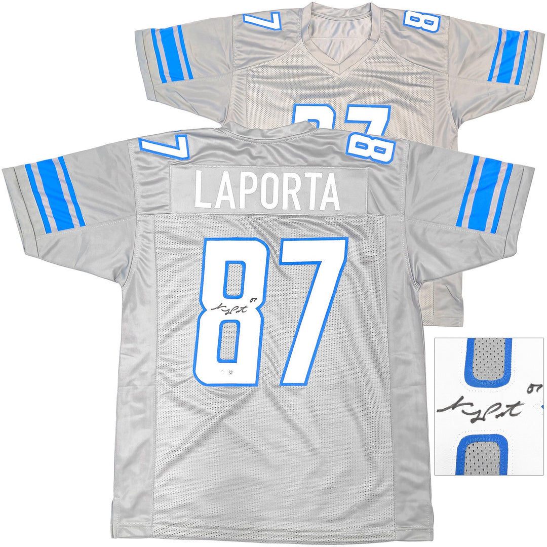 Detroit Lions Sam LaPorta Autographed Signed Gray Jersey Beckett Wit