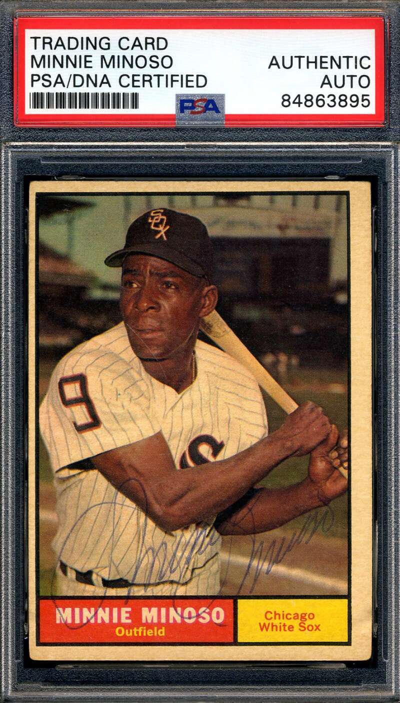 Minnie Minoso PSA DNA Signed 1961 Topps Autographed