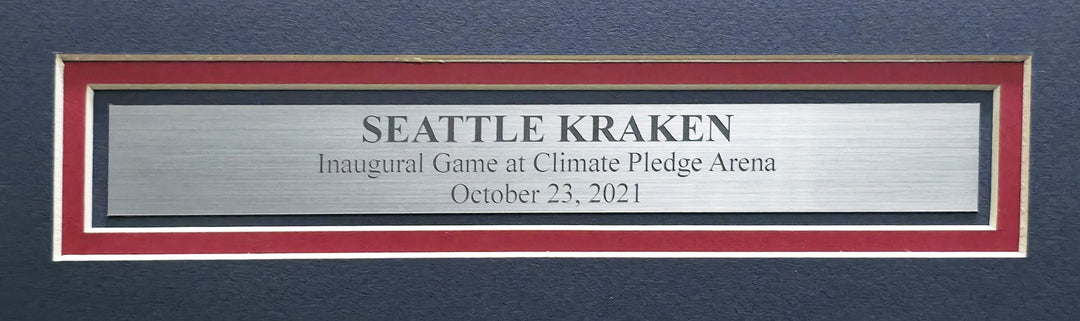 Unsigned Framed 12x36 Panoramic Photo Kraken 'Inaugural Game at Climate Pledge'