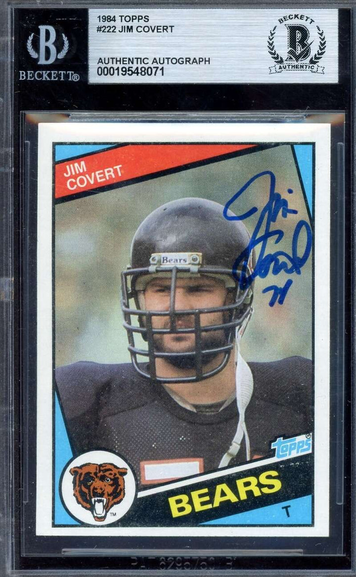 Jim Covert Beckett BAS Signed 1984 Topps Rookie Autograph