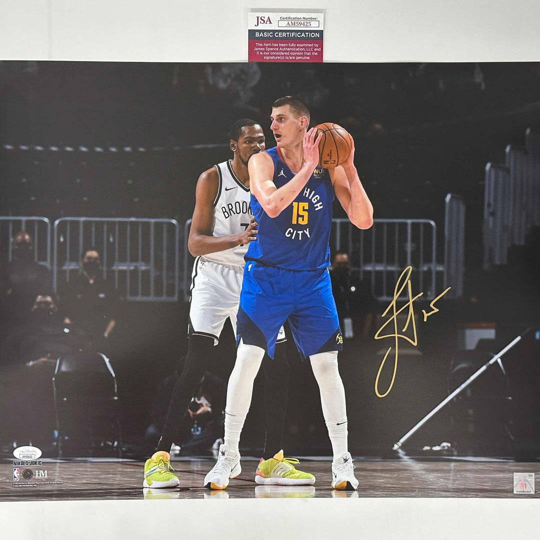 Autographed/Signed Nikola Jokic Denver Nuggets 16x20 Photo JSA COA #3