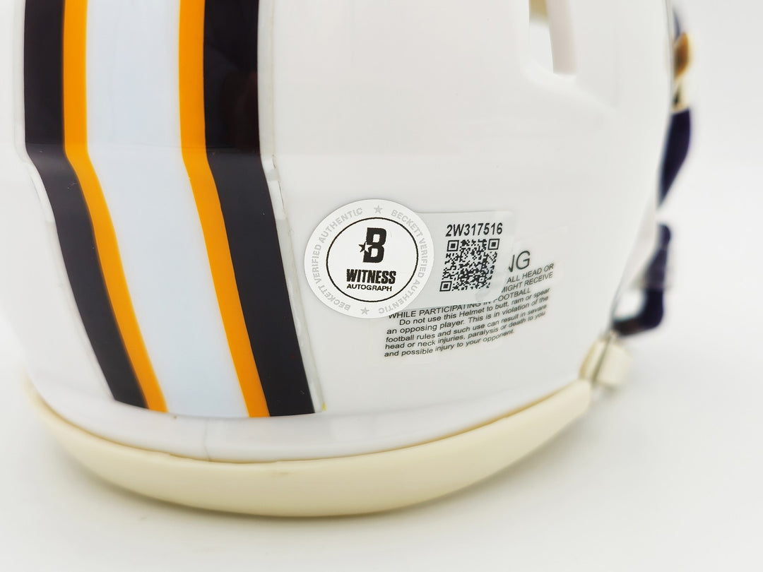 Odell Beckham Jr. Auto Signed LSU Tigers White Speed Mini Helmet Beckett Witness
